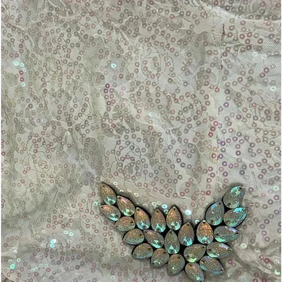 Weissman iridescent long sleeve asymmetrical dance costume XXLC in GUC - Picture 10 of 11